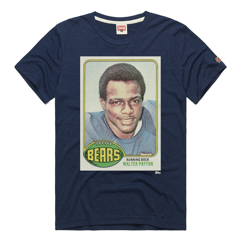 Walter Payton  Homage Unisex NFL Topps Trading Card Tri-Blend T-Shirt - Chicago Bears