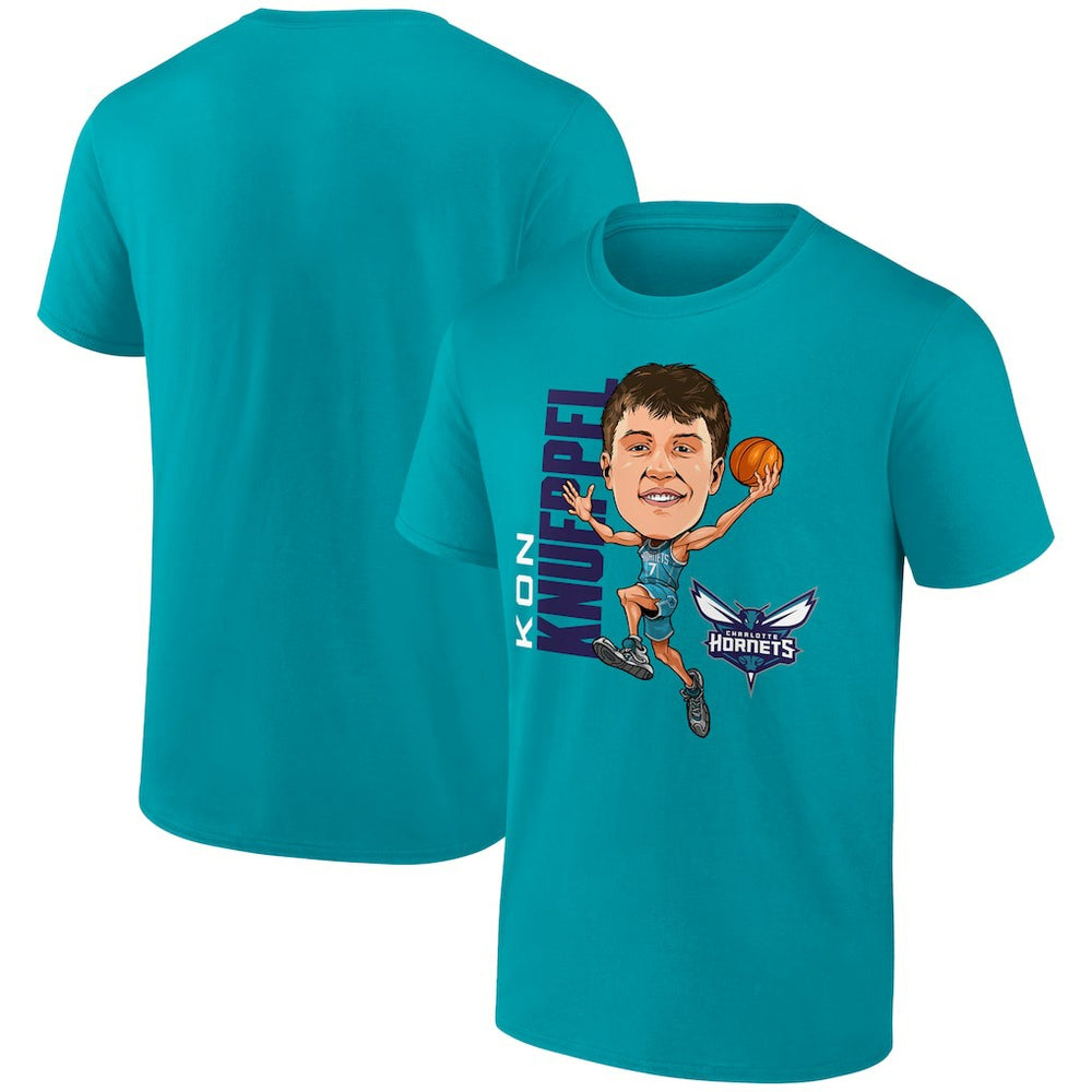 NBA Kon Knueppel Charlotte Hornets Caricature T-Shirt