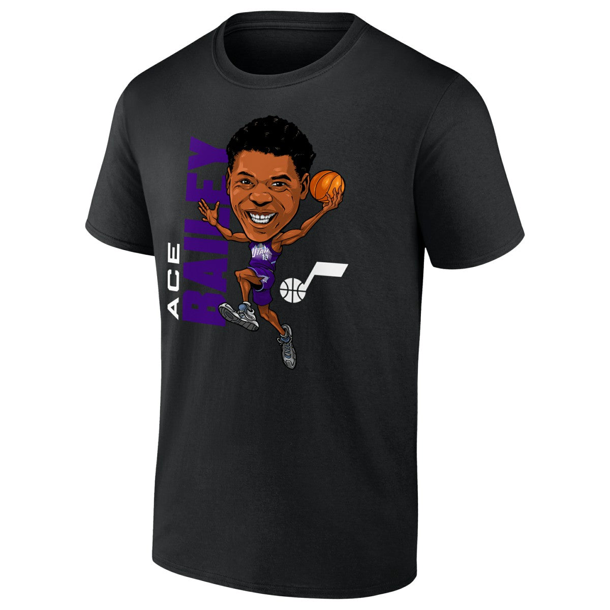 NBA Ace Bailey Utah Jazz Caricature T-Shirt