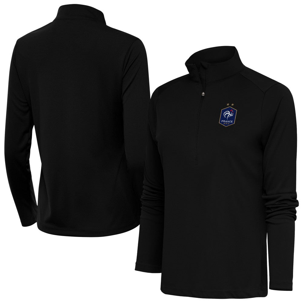 France National Team Antigua Women's Statement Half-Zip Pullover -  Black