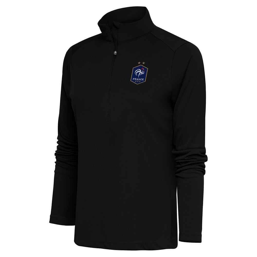France National Team Antigua Women's Statement Half-Zip Pullover -  Black