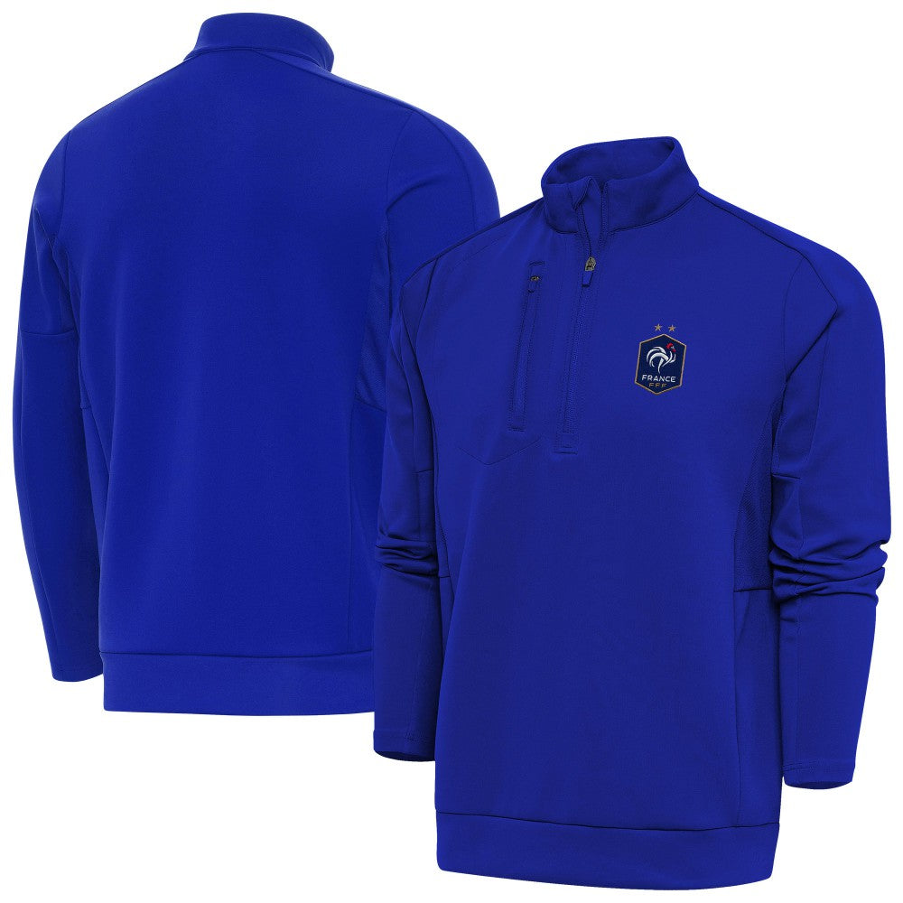 France National Team Antigua Genesis Quarter-Zip Pullover -  Royal