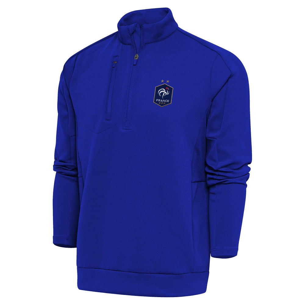 France National Team Antigua Genesis Quarter-Zip Pullover -  Royal