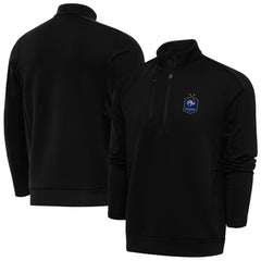 France National Team Antigua Genesis Quarter-Zip Pullover -  Black