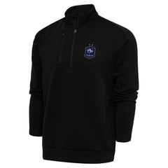 France National Team Antigua Genesis Quarter-Zip Pullover -  Black