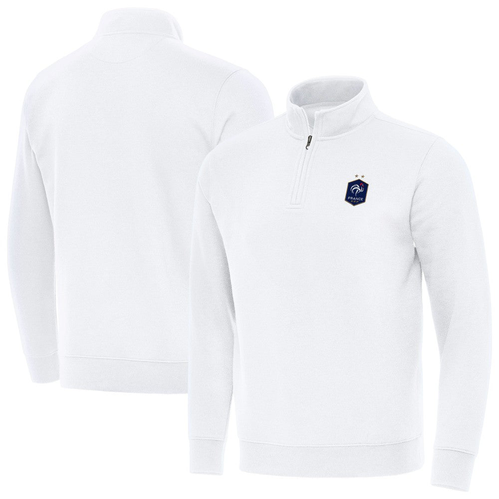 France National Team Antigua Landslide Quarter-Zip Pullover -  White