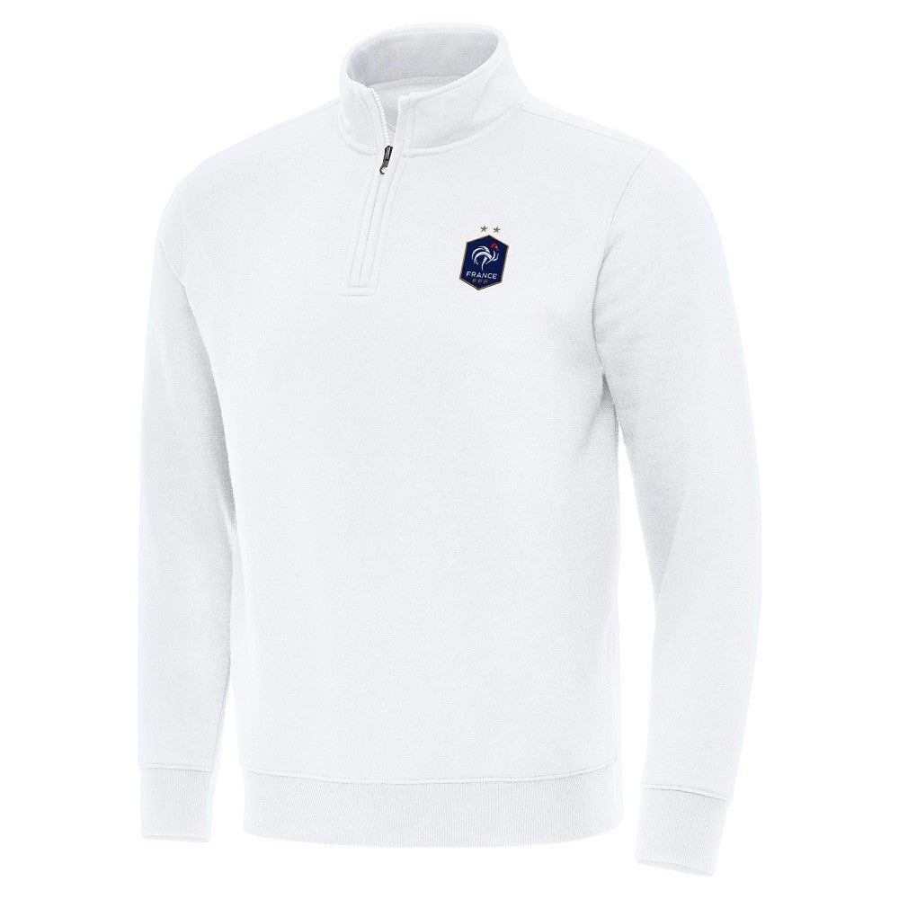 France National Team Antigua Landslide Quarter-Zip Pullover -  White