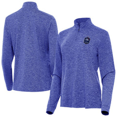 France National Team Antigua Women's Master Quarter-Zip Pullover -  Heather Royal