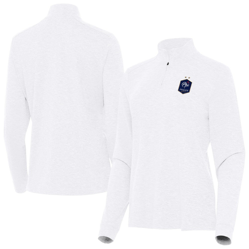 France National Team Antigua Women's Master Quarter-Zip Pullover -  White