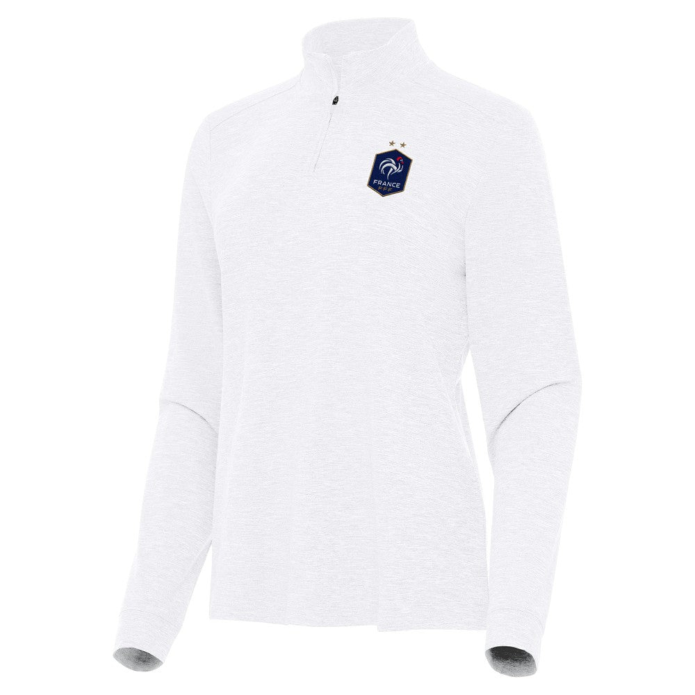 France National Team Antigua Women's Master Quarter-Zip Pullover -  White