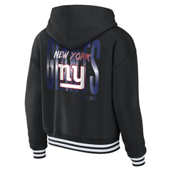 WEAR by Erin Andrews Women's Lace-Up Fleece Hoodie - New York Giants