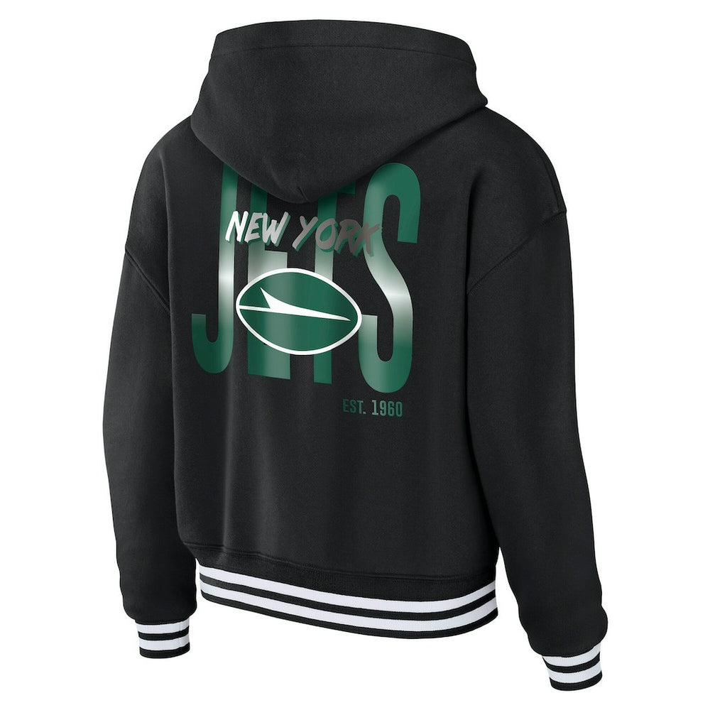 WEAR by Erin Andrews Women's Lace-Up Fleece Hoodie - New York Jets