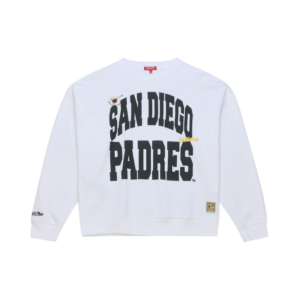 MLB San Diego Padres Mitchell & Ness Women's Oversized Cooperstown Sweatshirt