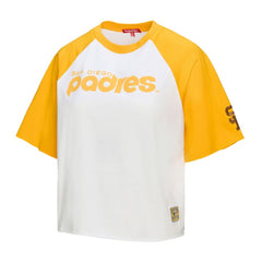 MLB San Diego Padres Mitchell & Ness Women's Cropped Raglan Boxy T-Shirt