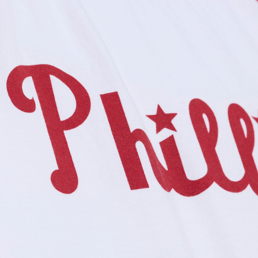 MLB Philadelphia Phillies Mitchell & Ness Women's Cropped Raglan Boxy T-Shirt