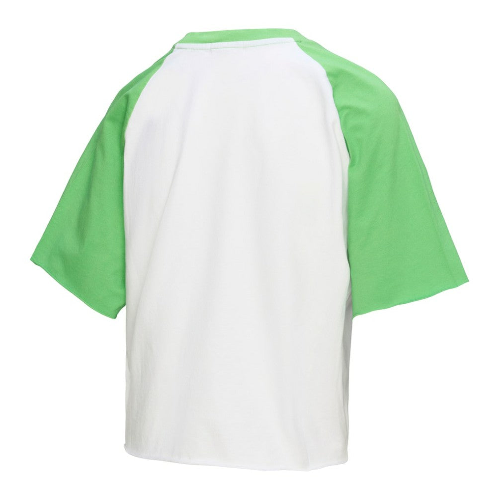 MLB Philadelphia Phillies Mitchell & Ness Women's Cropped Raglan Mascot Boxy T-Shirt