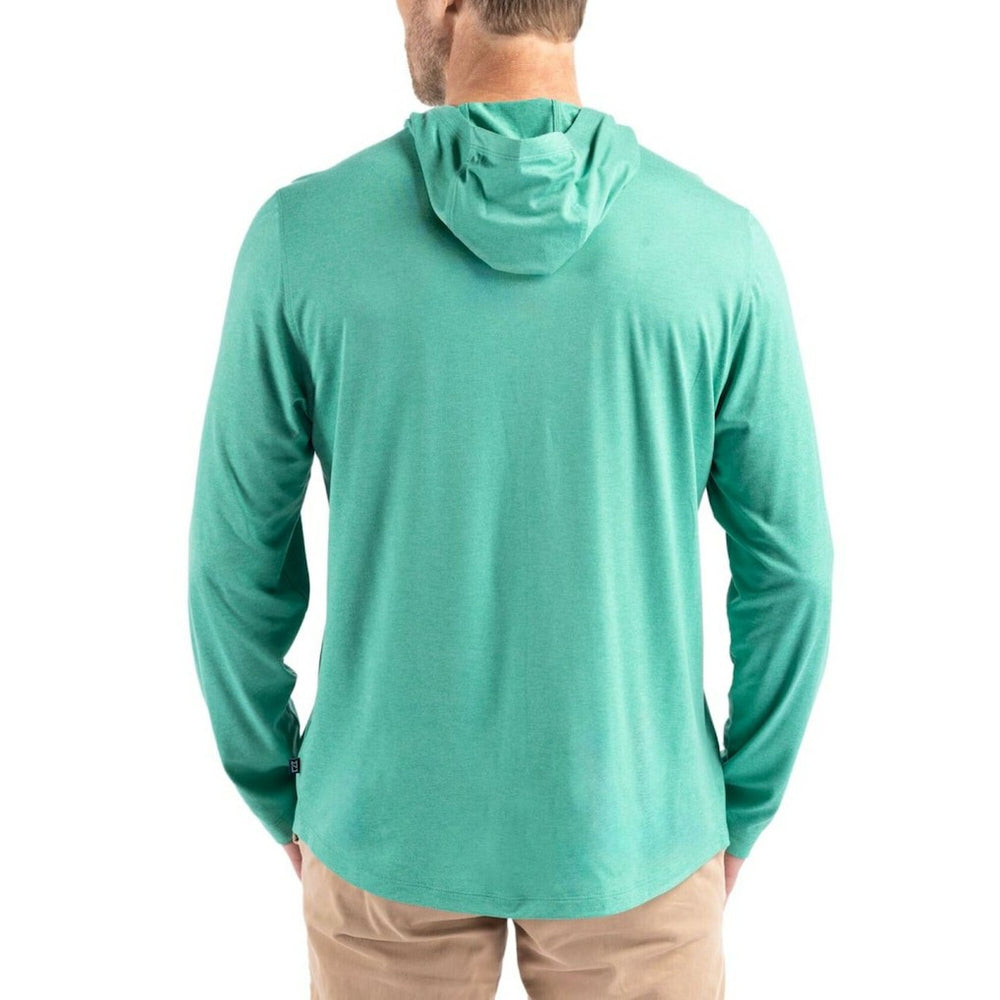 Cutter & Buck Coastline Epic Comfort Eco Recycled Long Sleeve Hoodie T-Shirt - Philadelphia Eagles