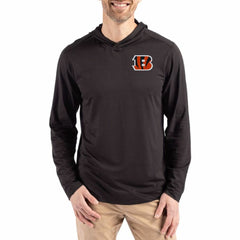Cutter & Buck Coastline Epic Comfort Eco Recycled Long Sleeve Hoodie T-Shirt - Cincinnati Bengals