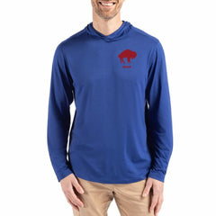 Cutter & Buck Coastline Epic Comfort Eco Recycled Long Sleeve Hoodie T-Shirt - Buffalo Bills