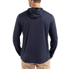 Cutter & Buck Americana Coastline Epic Comfort Eco Recycled Long Sleeve Hoodie T-Shirt - Green Bay Packers