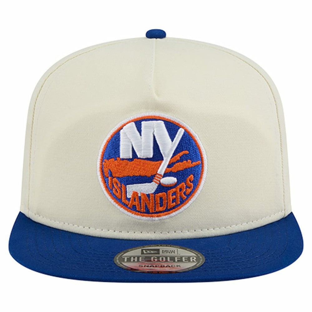 NHL Cream New York Islanders New Era Golfer Adjustable Hat