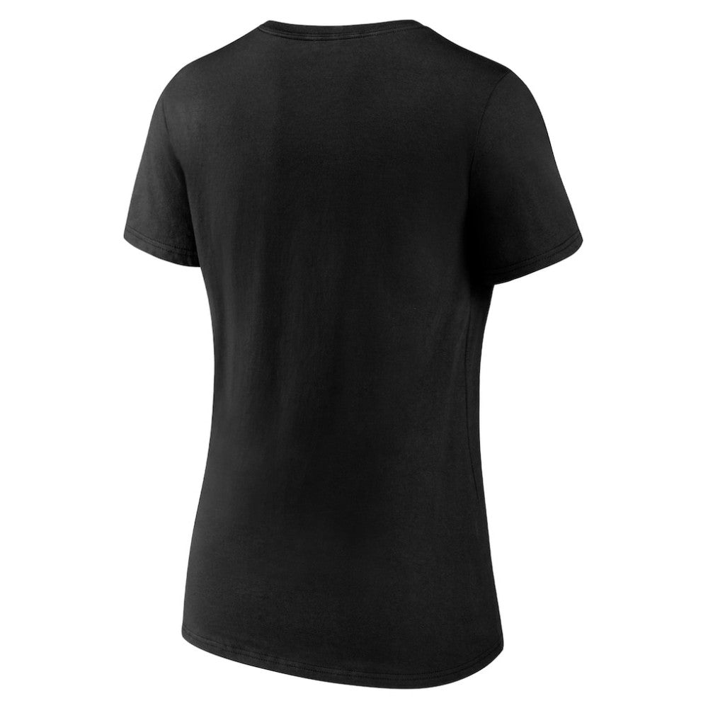 NHL Black Boston Bruins Women's Essential V-Neck T-Shirt