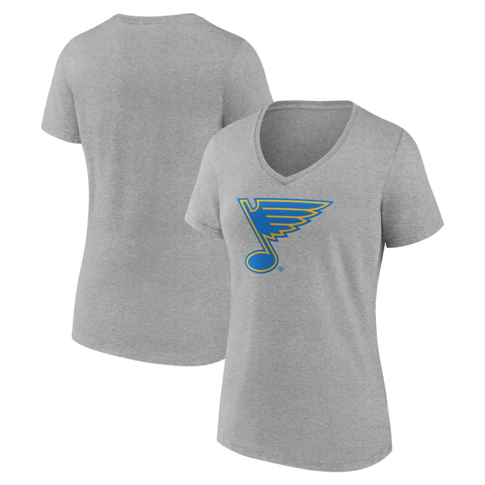NHL Gray St. Louis Blues Women's Essential V-Neck T-Shirt