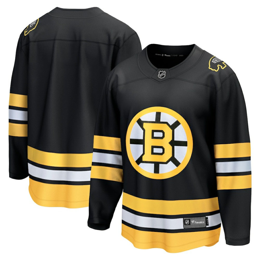NHL Black Boston Bruins Fanatics Anniversary Home Breakaway Jersey