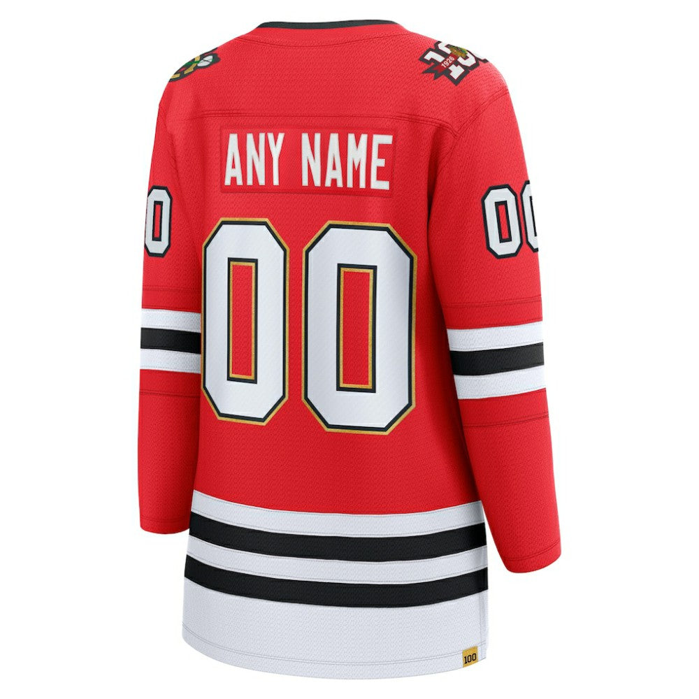 NHL Red Chicago Blackhawks Fanatics Women's Centennial Breakaway Custom Jersey