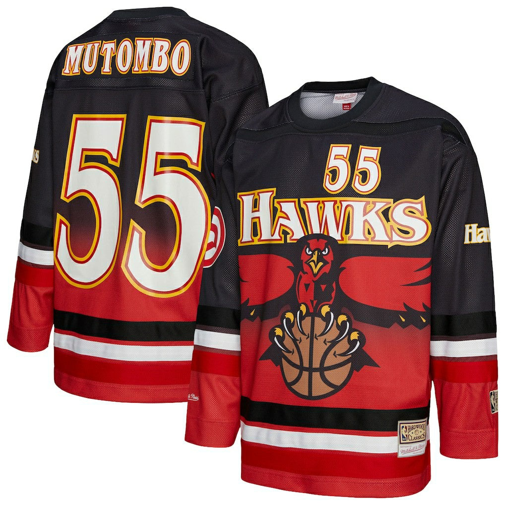 NBA Dikembe Mutombo Atlanta Hawks Unisex Maxxed Out Fashion Hockey Jersey