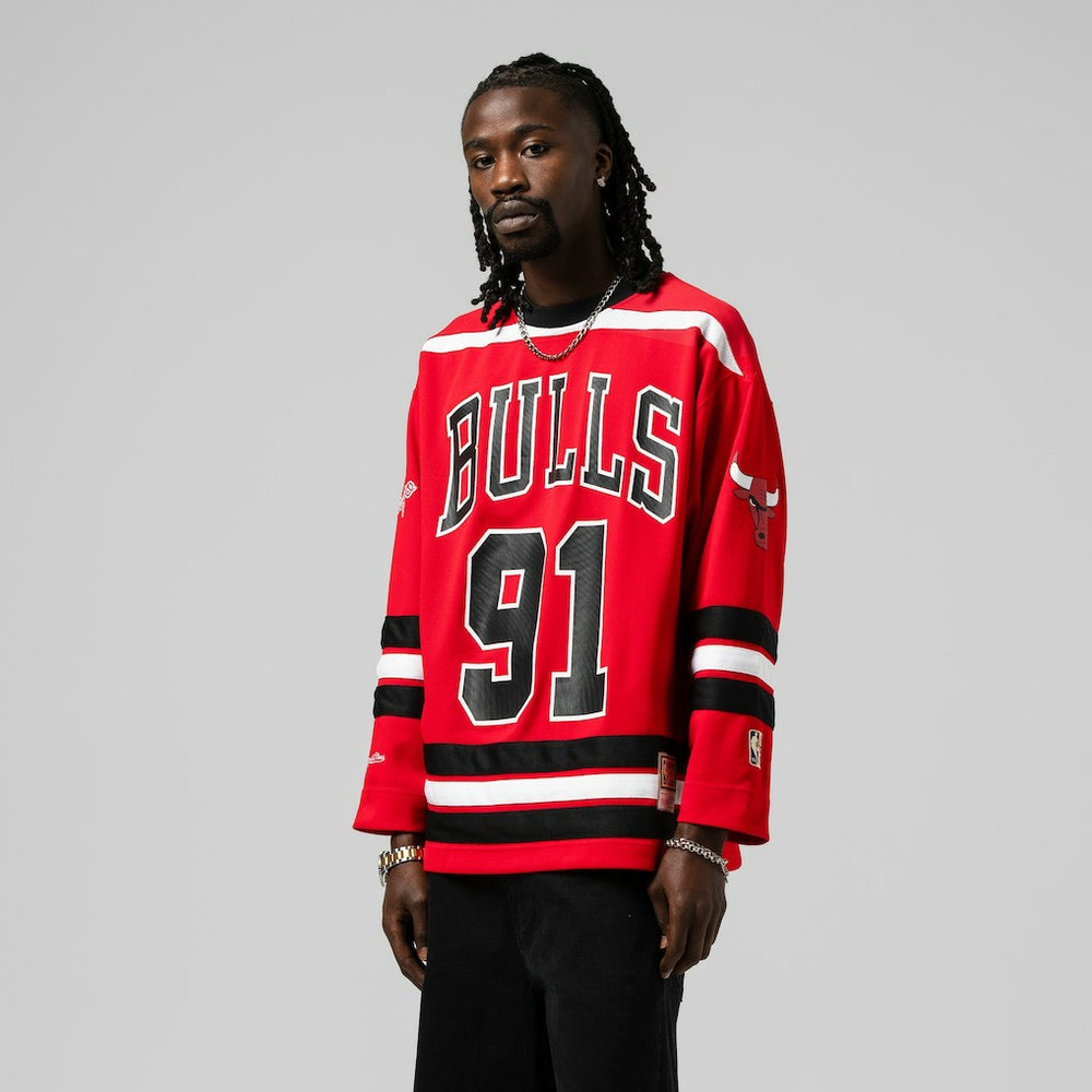 NBA Dennis Rodman Chicago Bulls Unisex Maxxed Out Fashion Hockey Jersey sale