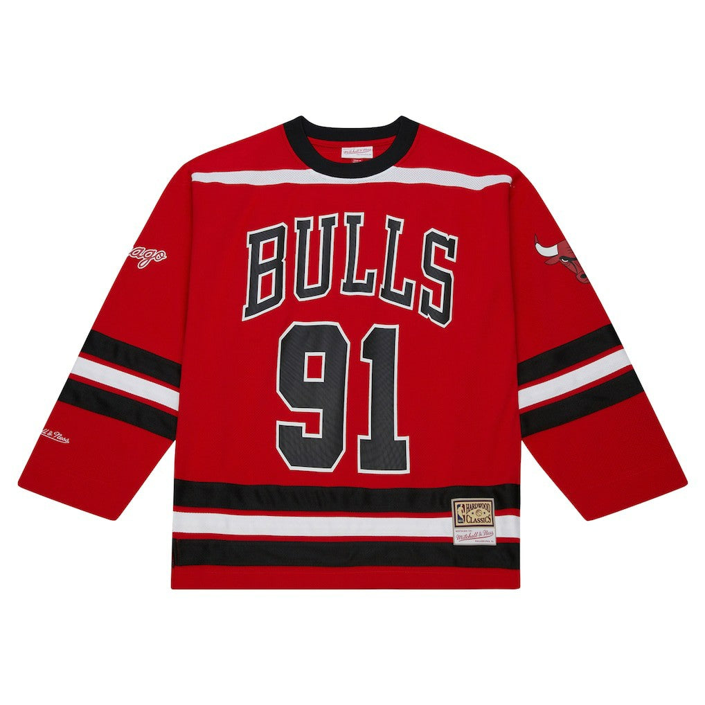 NBA Dennis Rodman Chicago Bulls Unisex Maxxed Out Fashion Hockey Jersey sale