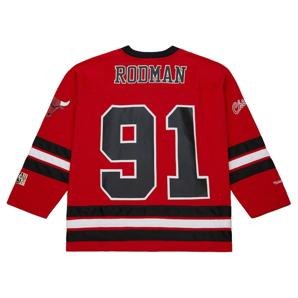 NBA Dennis Rodman Chicago Bulls Unisex Maxxed Out Fashion Hockey Jersey sale