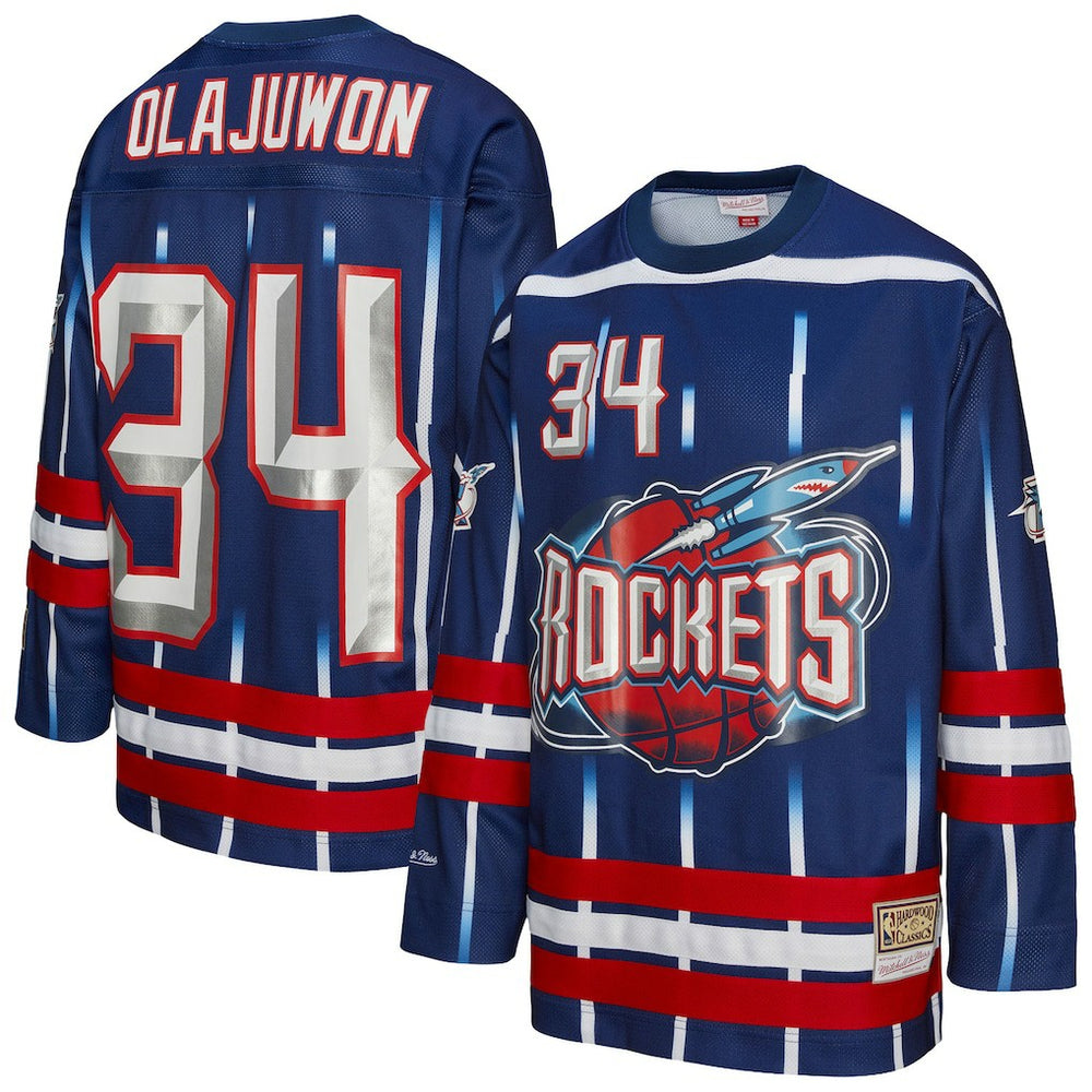 NBA Hakeem Olajuwon Houston Rockets Unisex Maxxed Out Fashion Hockey Jersey