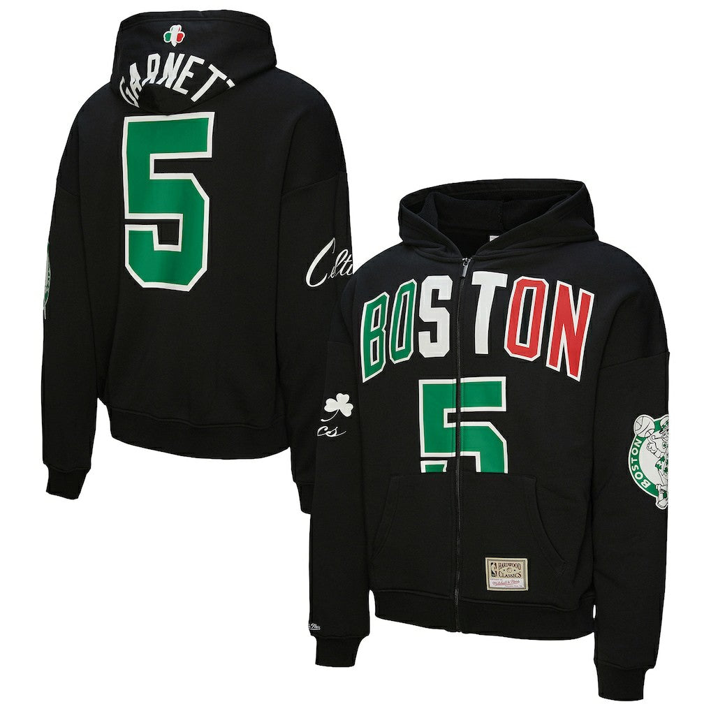 NBA Kevin Garnett Boston Celtics Unisex Hardwood Classics Maxxed Out Full-Zip Hoodie