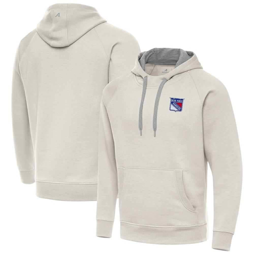 NHL Cream New York Rangers Antigua Victory Pullover Hoodie