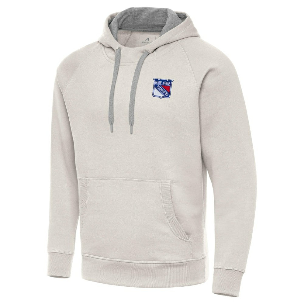 NHL Cream New York Rangers Antigua Victory Pullover Hoodie