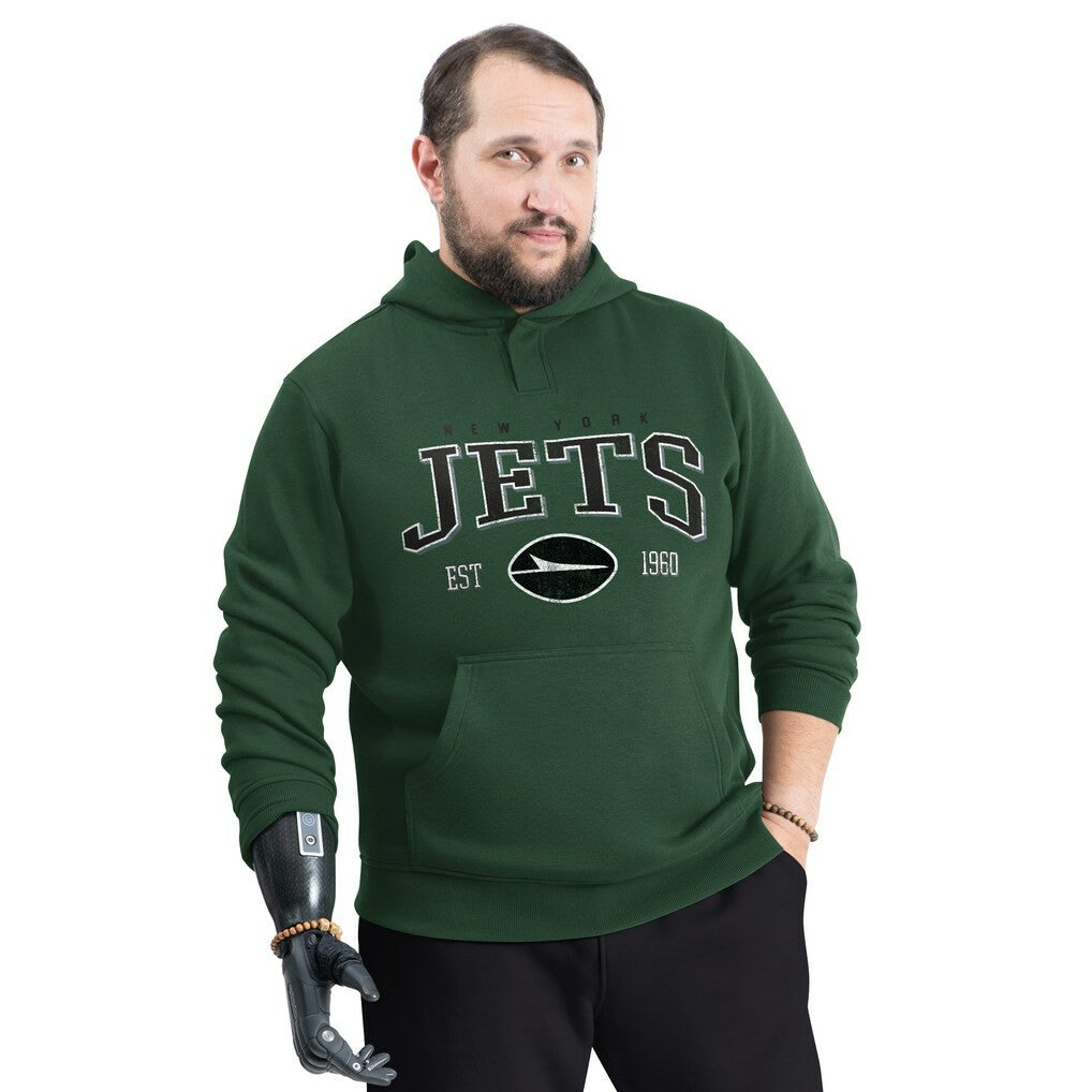 G-III Sports by Carl Banks Adaptive Team Spirit Graphic Fleece Pullover Hoodie - New York Jets