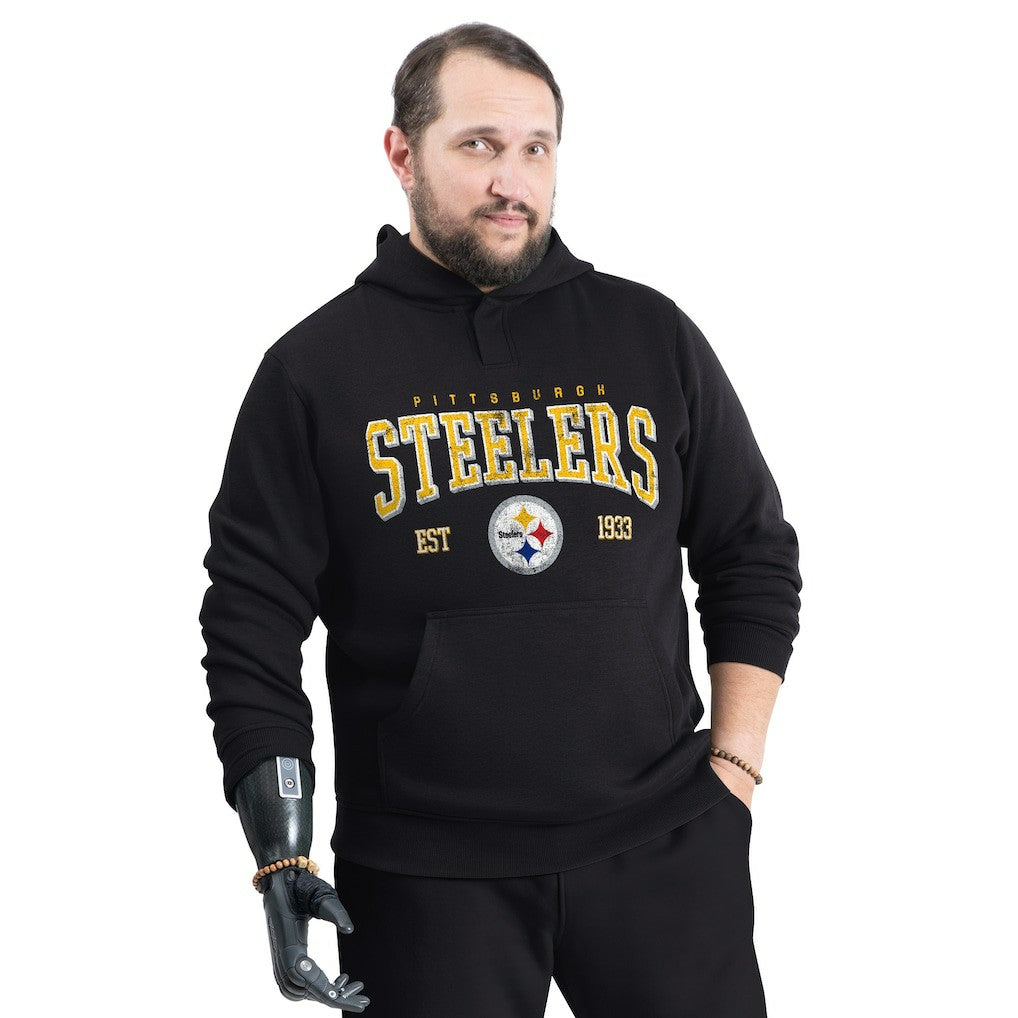 G-III Sports by Carl Banks Adaptive Team Spirit Graphic Fleece Pullover Hoodie - Pittsburgh Steelers