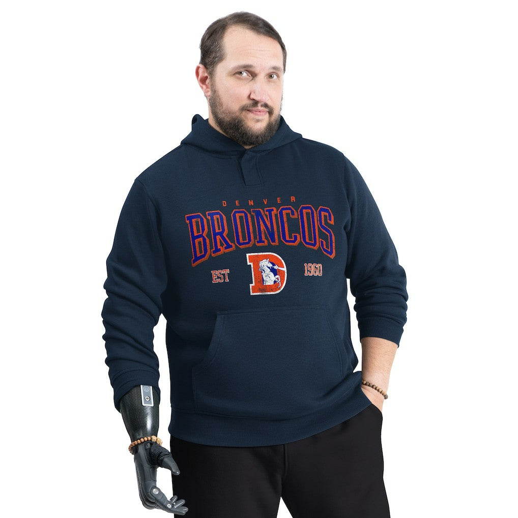 G-III Sports by Carl Banks Adaptive Team Spirit Graphic Fleece Pullover Hoodie - Denver Broncos