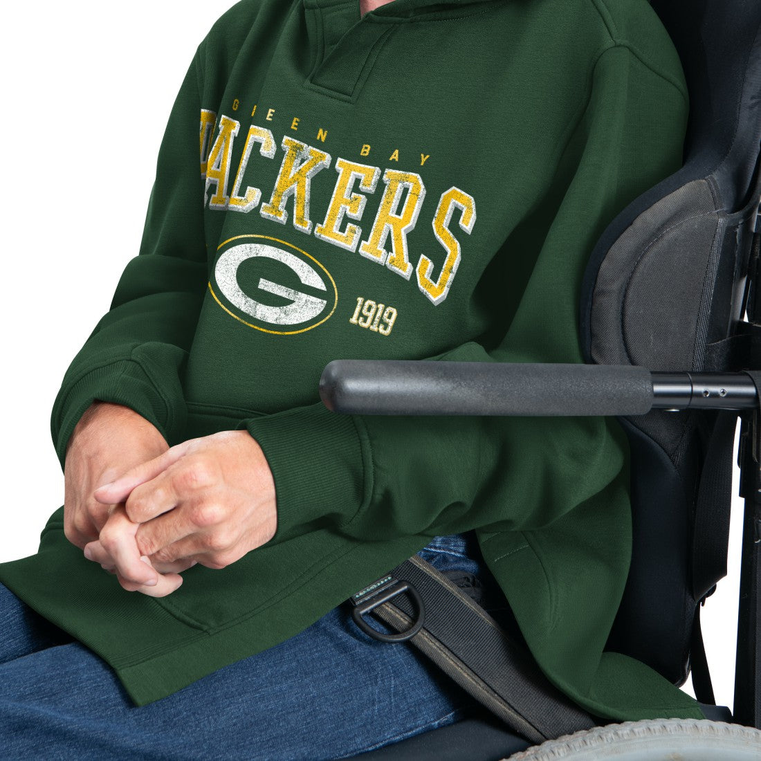 G-III Sports by Carl Banks Adaptive Team Spirit Graphic Fleece Pullover Hoodie - Green Bay Packers