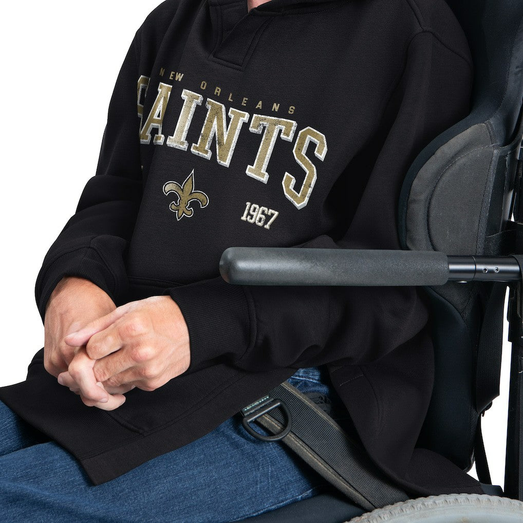 G-III Sports by Carl Banks Adaptive Team Spirit Graphic Fleece Pullover Hoodie - New Orleans Saints