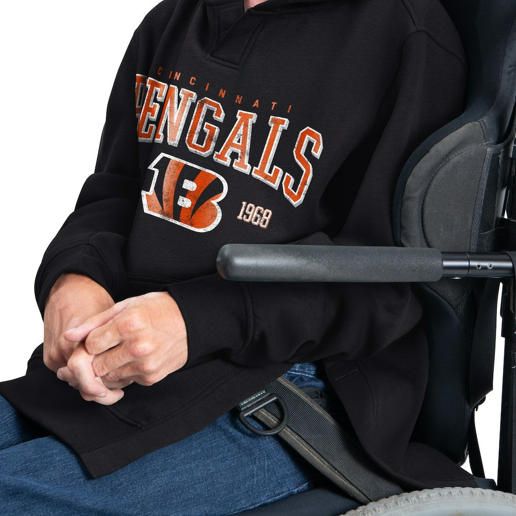 G-III Sports by Carl Banks Adaptive Team Spirit Graphic Fleece Pullover Hoodie - Cincinnati Bengals