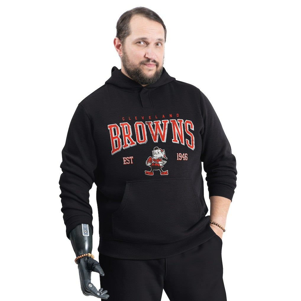 G-III Sports by Carl Banks Adaptive Team Spirit Graphic Fleece Pullover Hoodie - Cleveland Browns
