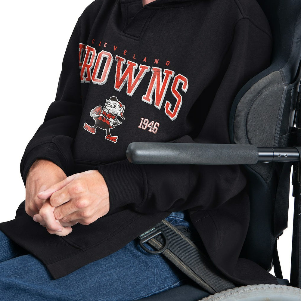 G-III Sports by Carl Banks Adaptive Team Spirit Graphic Fleece Pullover Hoodie - Cleveland Browns