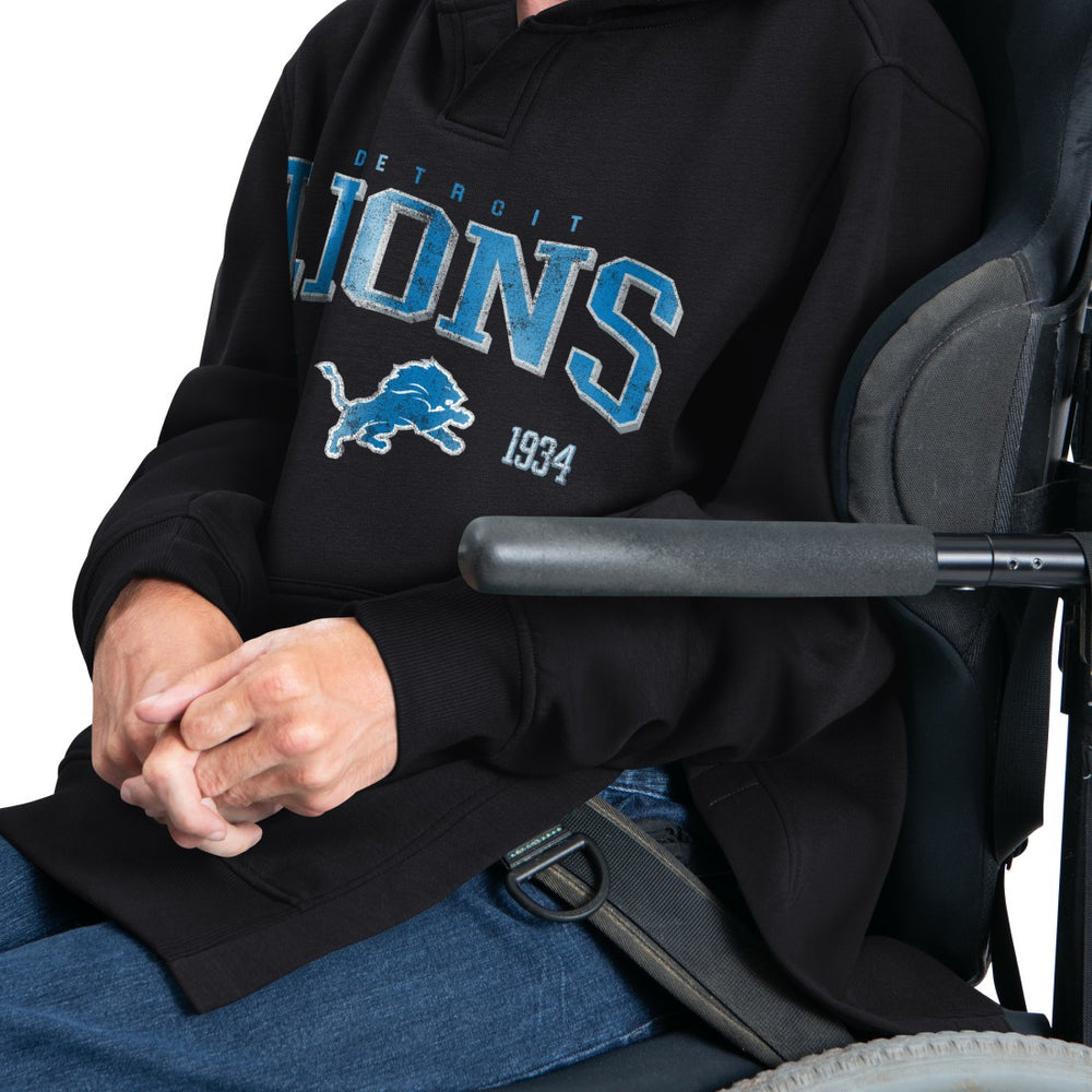 G-III Sports by Carl Banks Adaptive Team Spirit Graphic Fleece Pullover Hoodie - Detroit Lions