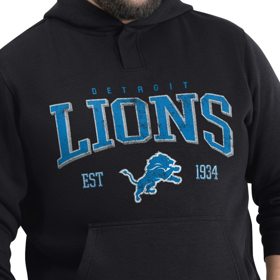 G-III Sports by Carl Banks Adaptive Team Spirit Graphic Fleece Pullover Hoodie - Detroit Lions