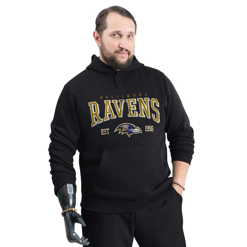 G-III Sports by Carl Banks Adaptive Team Spirit Graphic Fleece Pullover Hoodie - Baltimore Ravens
