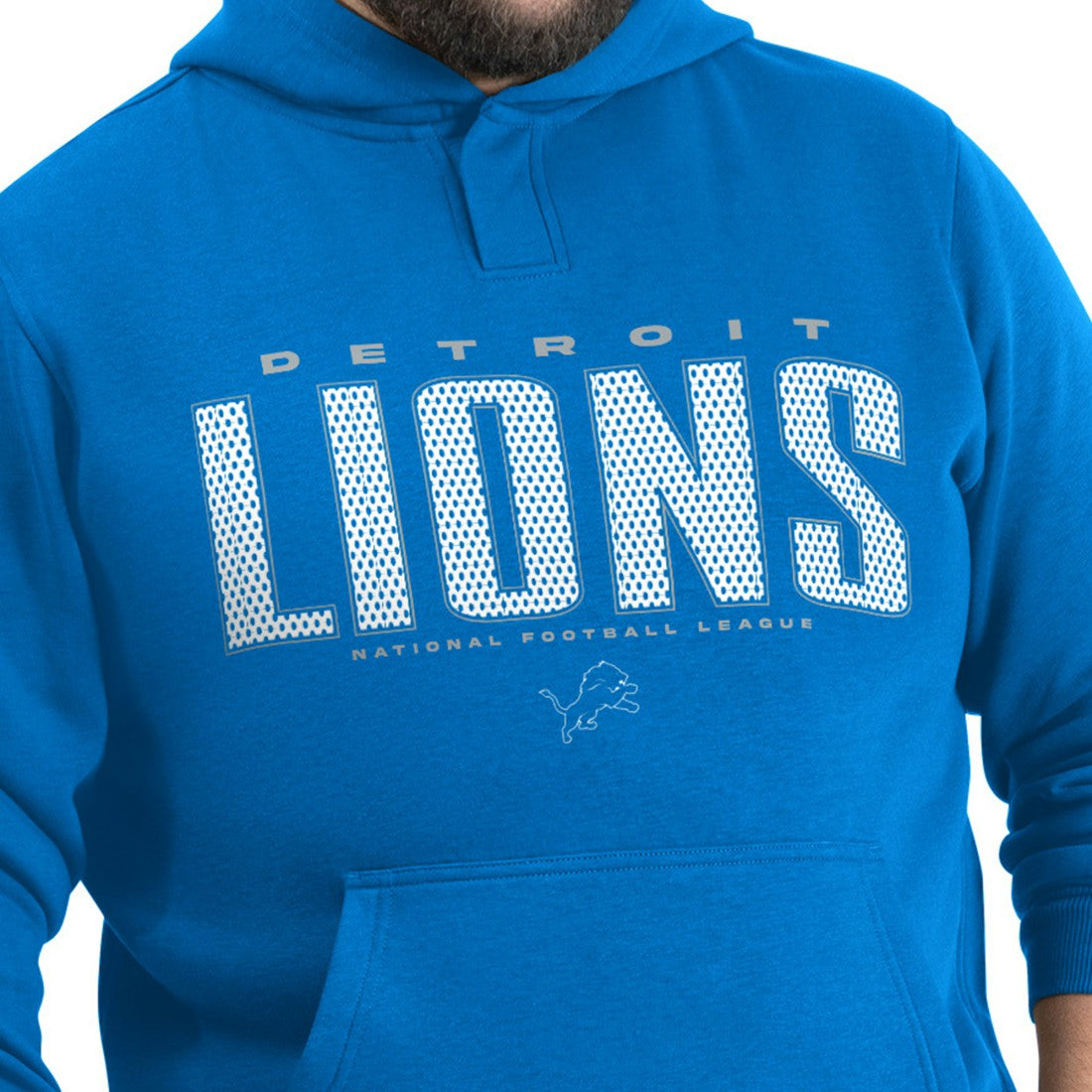 G-III Sports by Carl Banks Adaptive Mesh Effect Team Graphic Fleece Pullover Hoodie - Detroit Lions