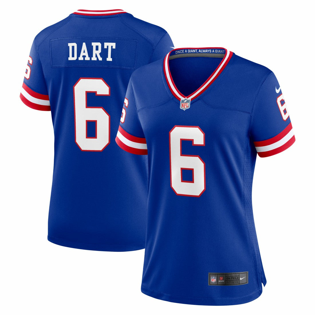Jaxson Dart  Women's Alternate 2 Classic Game Jersey - New York Giants